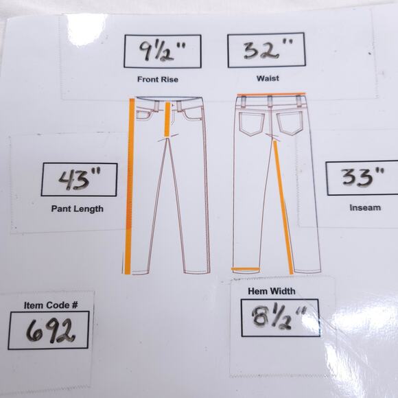 Adriano Goldschmied Straight Button Zip Medium Wash Jeans Mens Size 32x34 Blue - Picture 8 of 8